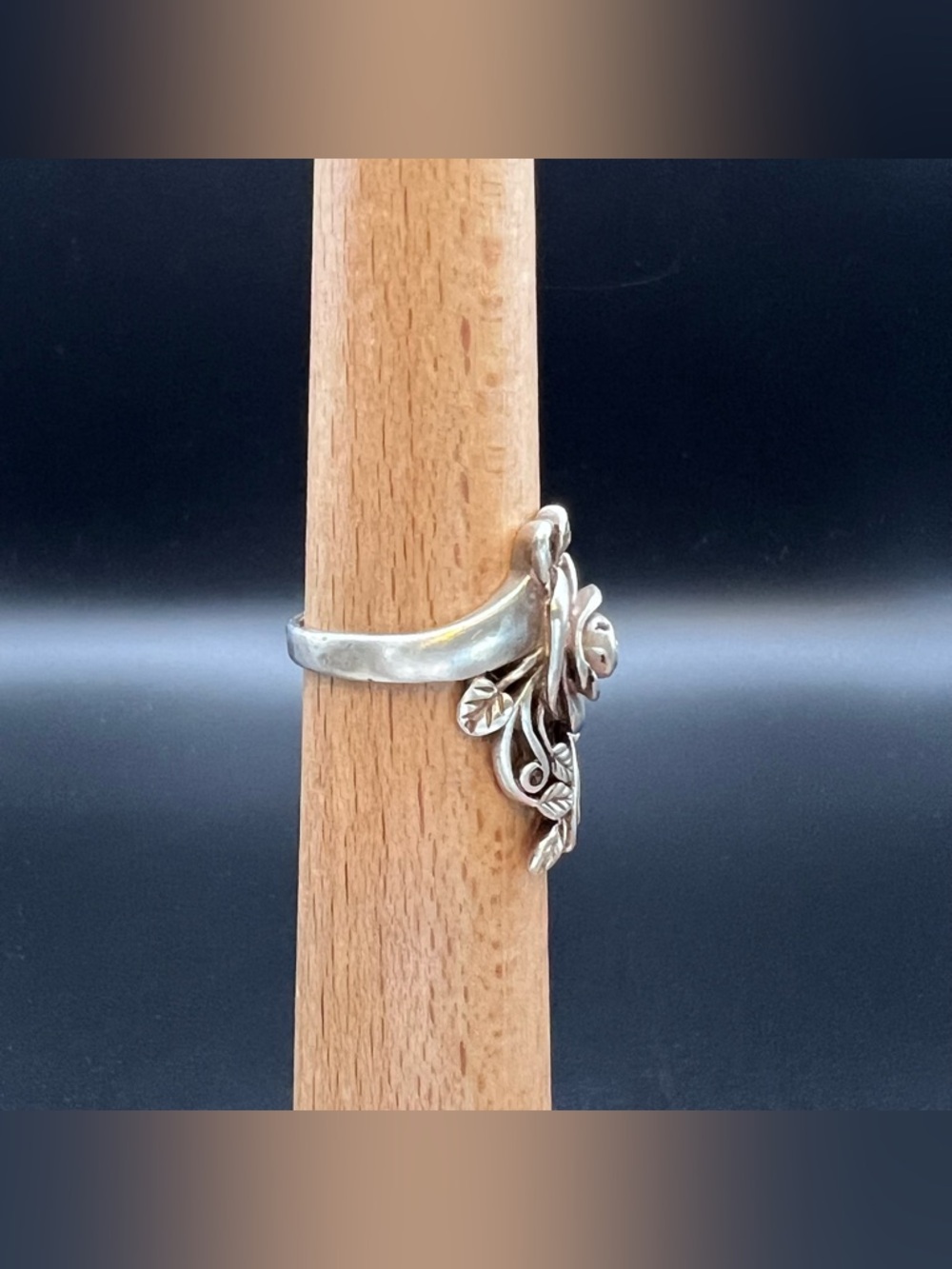 Sterling Silver Avon Rose Ring - Picture 4 of 10